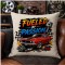 Fueled by Passion Muscle Car Linen Pillow Cover 15.75"