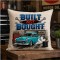 Built Not Bought Garage Car Linen Pillow Cover 15.75"