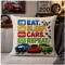 Eat Sleep Cars Repeat Linen Pillow Cover 15.75"