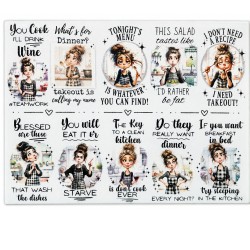 Funny Kitchen Quotes 11x15 Glass Cutting Board”