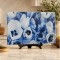 Blue Floral 11x15 Glass Cutting Board